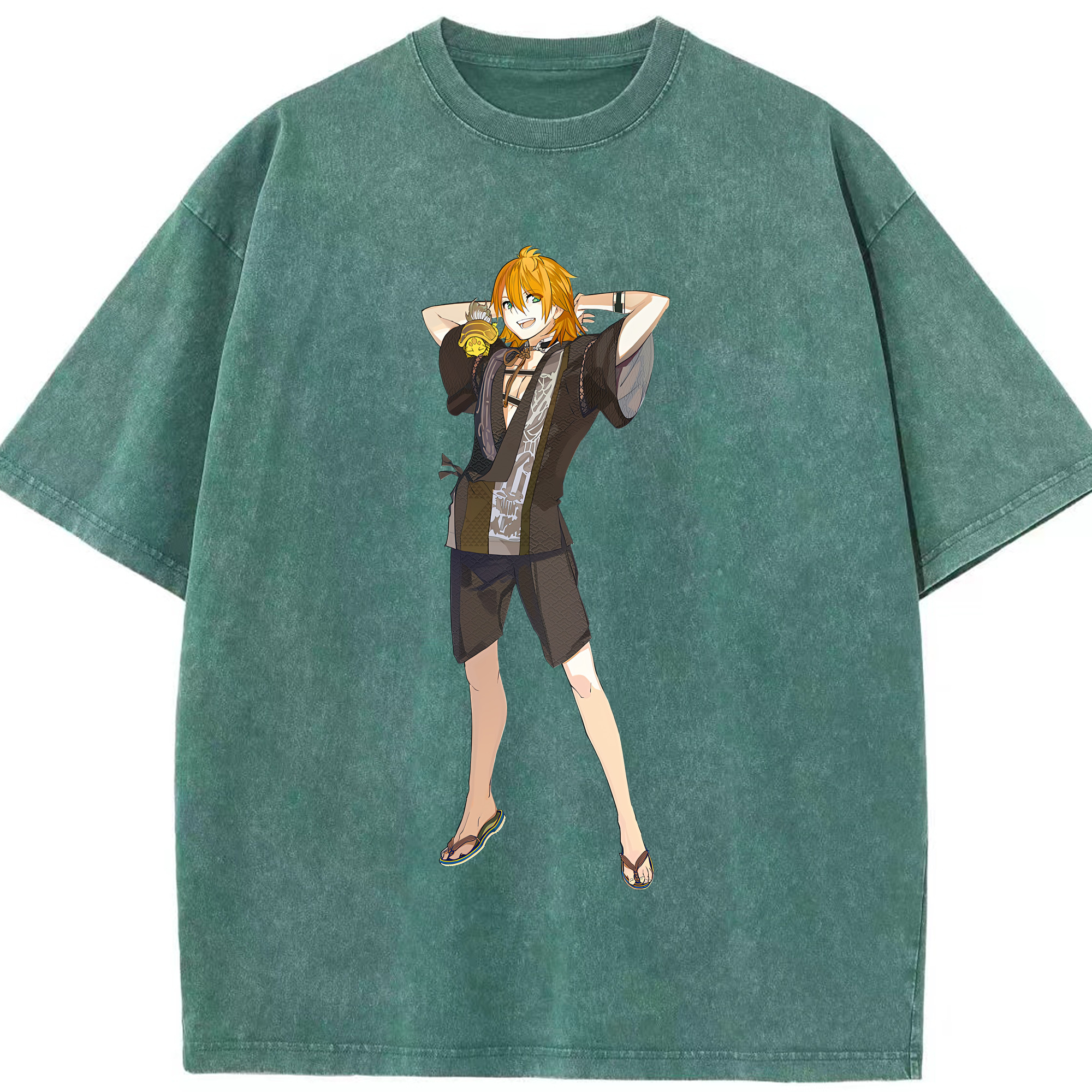 （画像用） 刀剣乱舞 Touken Ranbu 綿100% ヴィンテージ風 半袖Tシャツ（フロントプリント）